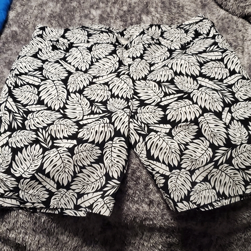 Black and white shorts